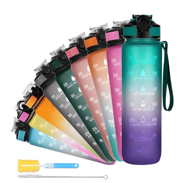 Motivational Water Bottle with Time Markers – Stay Hydrated, Stay Inspired