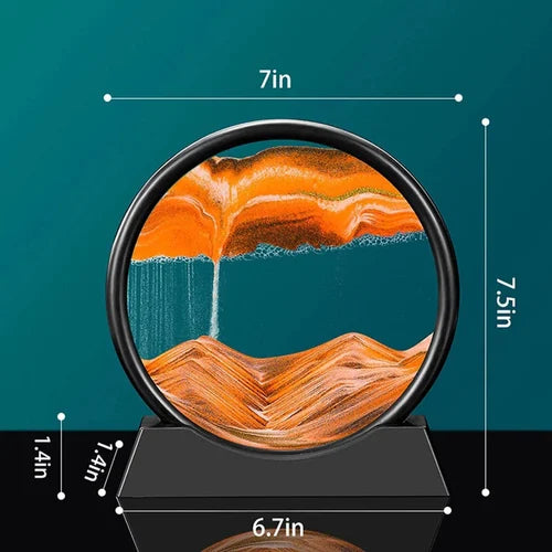 Moving Sand Art Picture Glass Liquid Painting