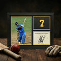 MS Dhoni | Signed Frame Gold Edition – 40 × 30 Cm (Print on Demand) - Dreamzhub