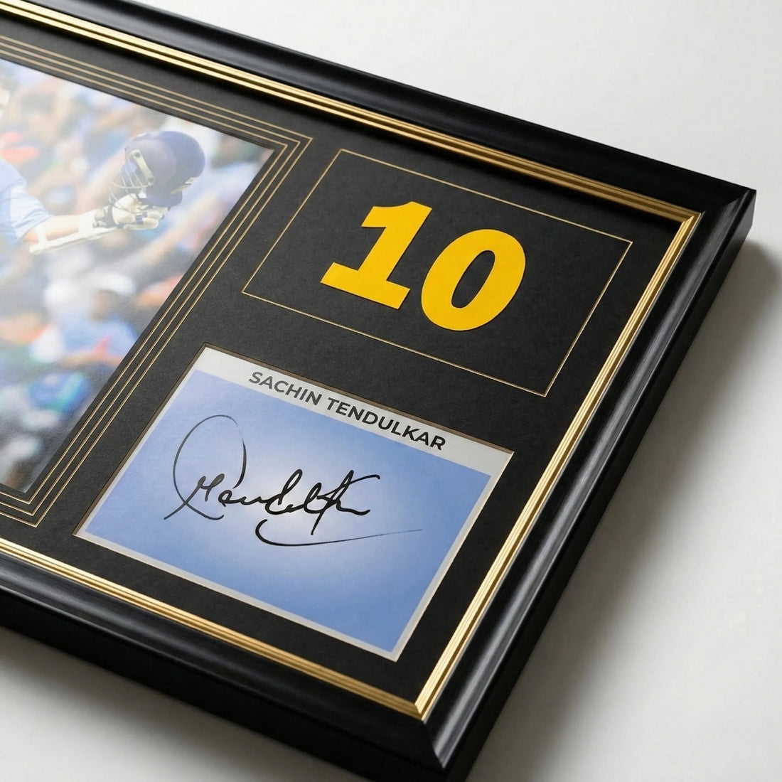 MS Dhoni, Virat Kohli, Sachin Tendulkar | Signed Frame Gold Edition – 40 × 30 Cm - Dreamzhub