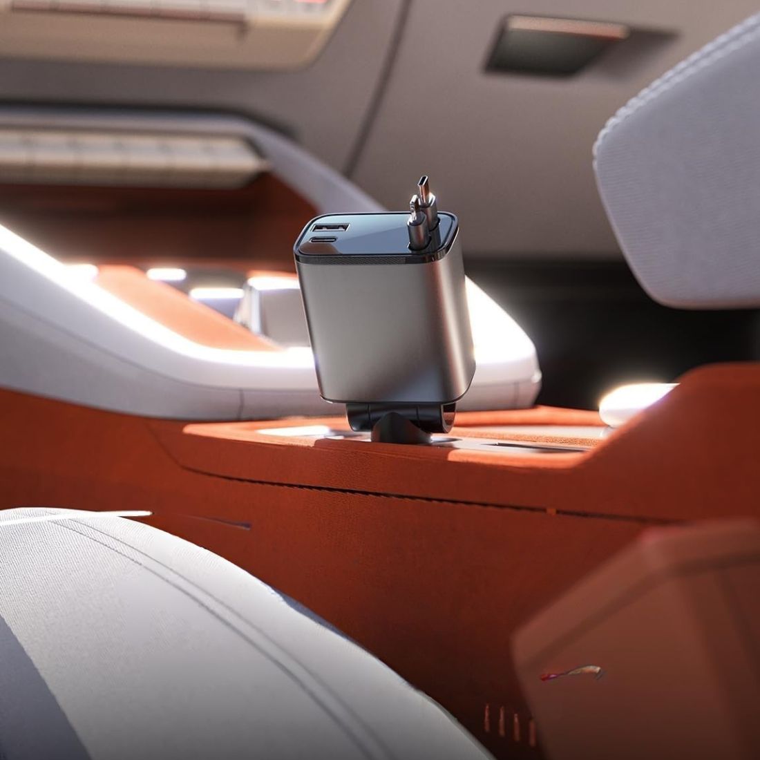 Multi - Device Car Charger 69W | 4 in 1 USB C & A Fast Charging Adapter for iPhone - Dreamzhub