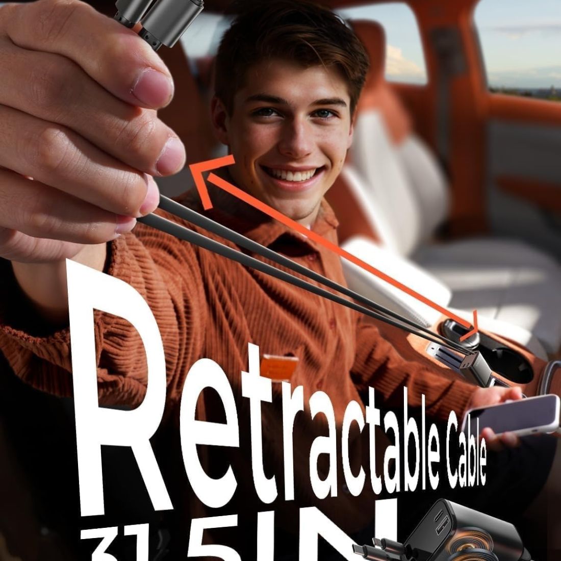 Multi - Device Car Charger 69W | 4 in 1 USB C & A Fast Charging Adapter for iPhone - Dreamzhub