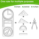 Multi - Functional Geometry Ruler – 360° Protractor, Compass & Measuring Tool for Students & Designers - Dreamzhub