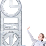 Multi - Functional Geometry Ruler – 360° Protractor, Compass & Measuring Tool for Students & Designers - Dreamzhub