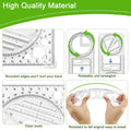 Multi - Functional Geometry Ruler – 360° Protractor, Compass & Measuring Tool for Students & Designers - Dreamzhub