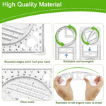 Multi - Functional Geometry Ruler – 360° Protractor, Compass & Measuring Tool for Students & Designers - Dreamzhub