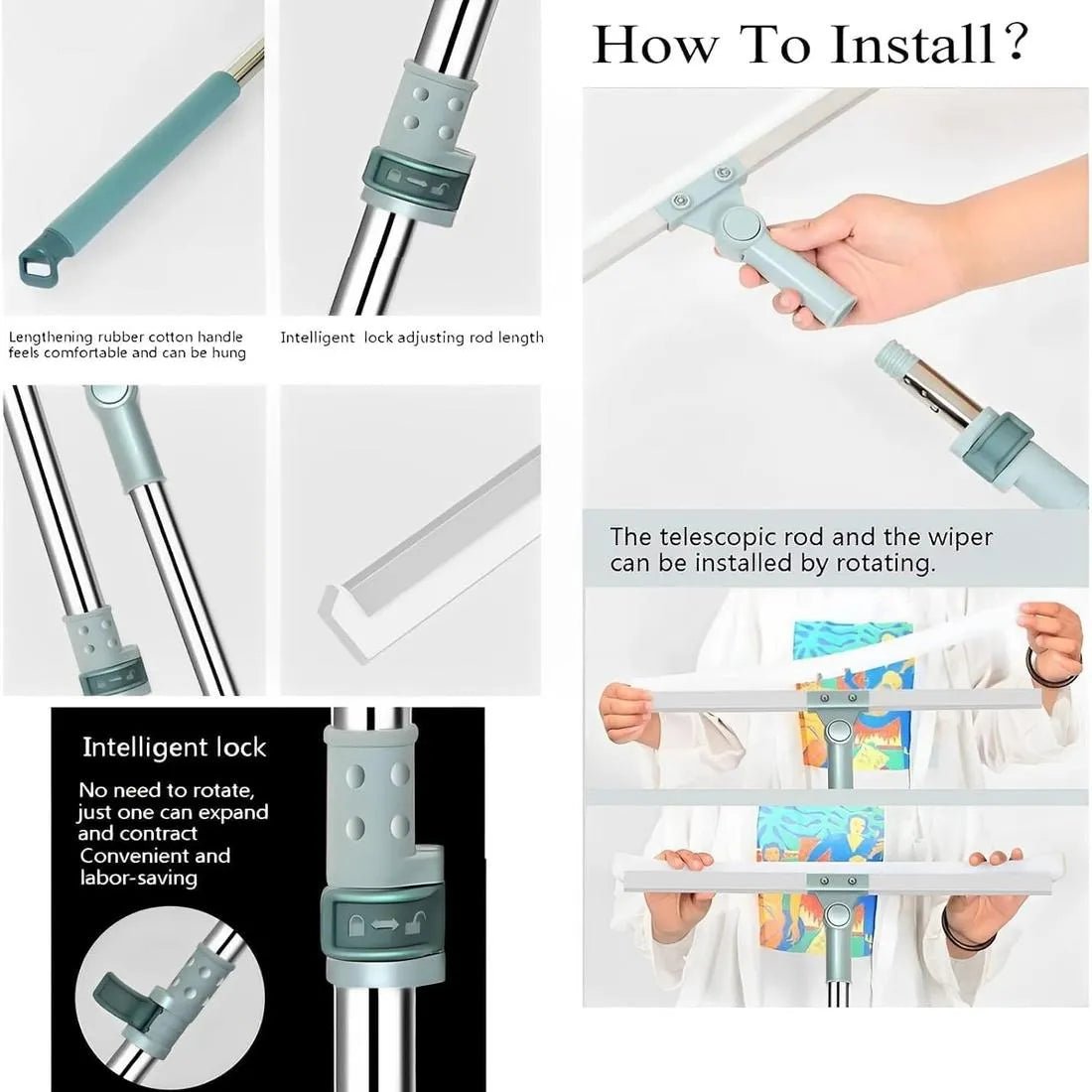 Multipurpose Wiper Adjustable Silicon Blade (180° Rotating Head) - Dreamzhub