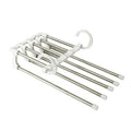 Non - Slip 5 - Layered Pants Rack Hanger – Multi - Functional Space - Saving Closet Organizer for Pants, Trousers, Scarves & More - Dreamzhub