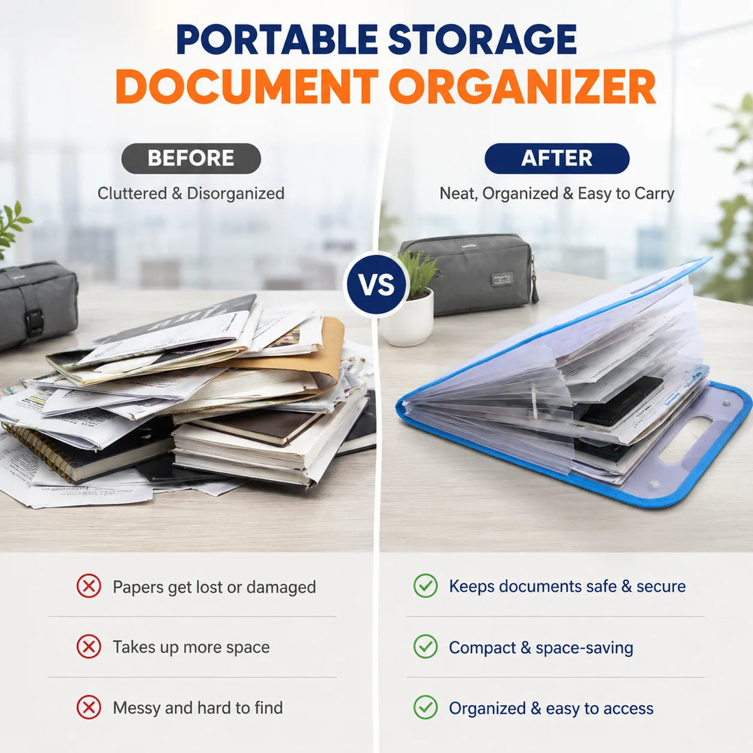 Portable Storage Document Organizer