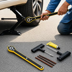 Car Jack Lifting Tool With Puncture Kit