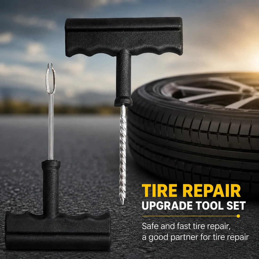 Universal Tubeless Tyre Puncture Repair Kit