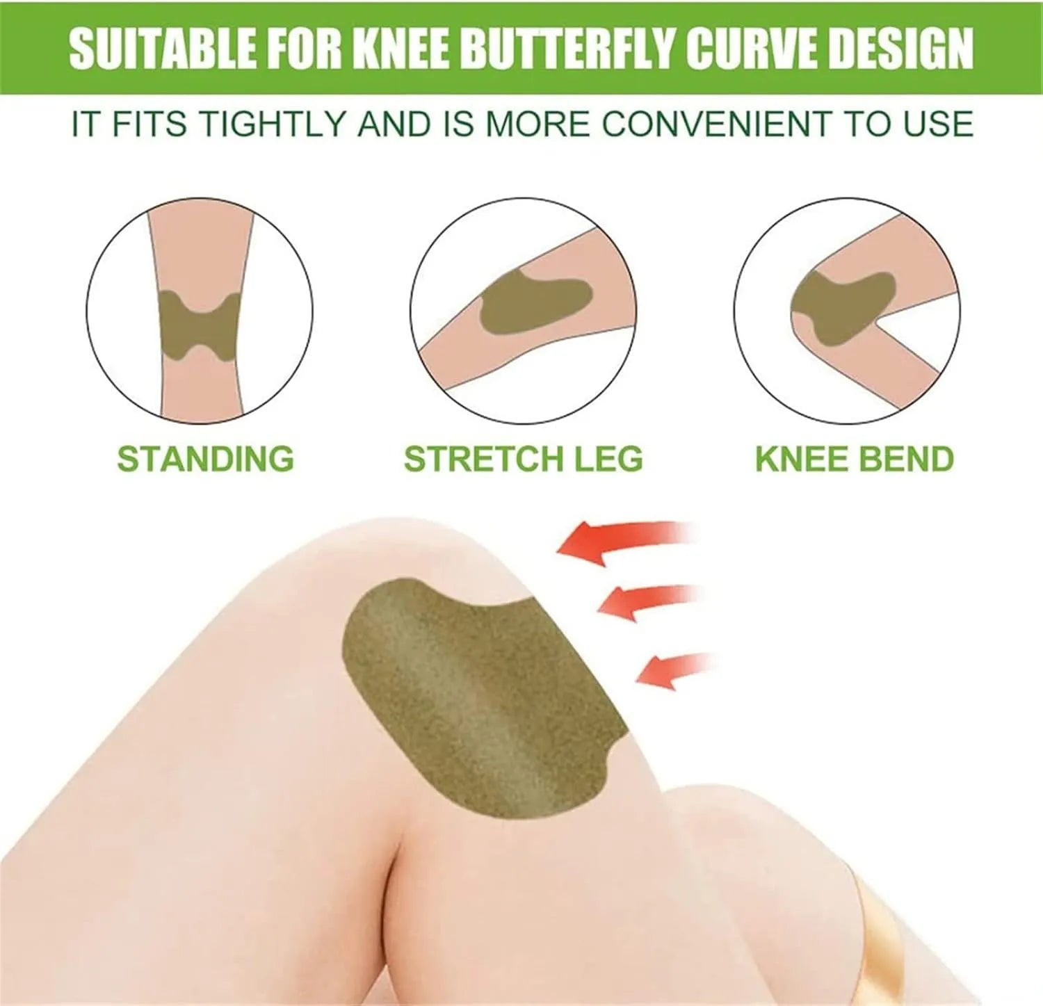 Pain Relief Knee Patch – Fast Acting Relief for Knee & Joint Pain | Natural Heating Therapy Patch - Dreamzhub