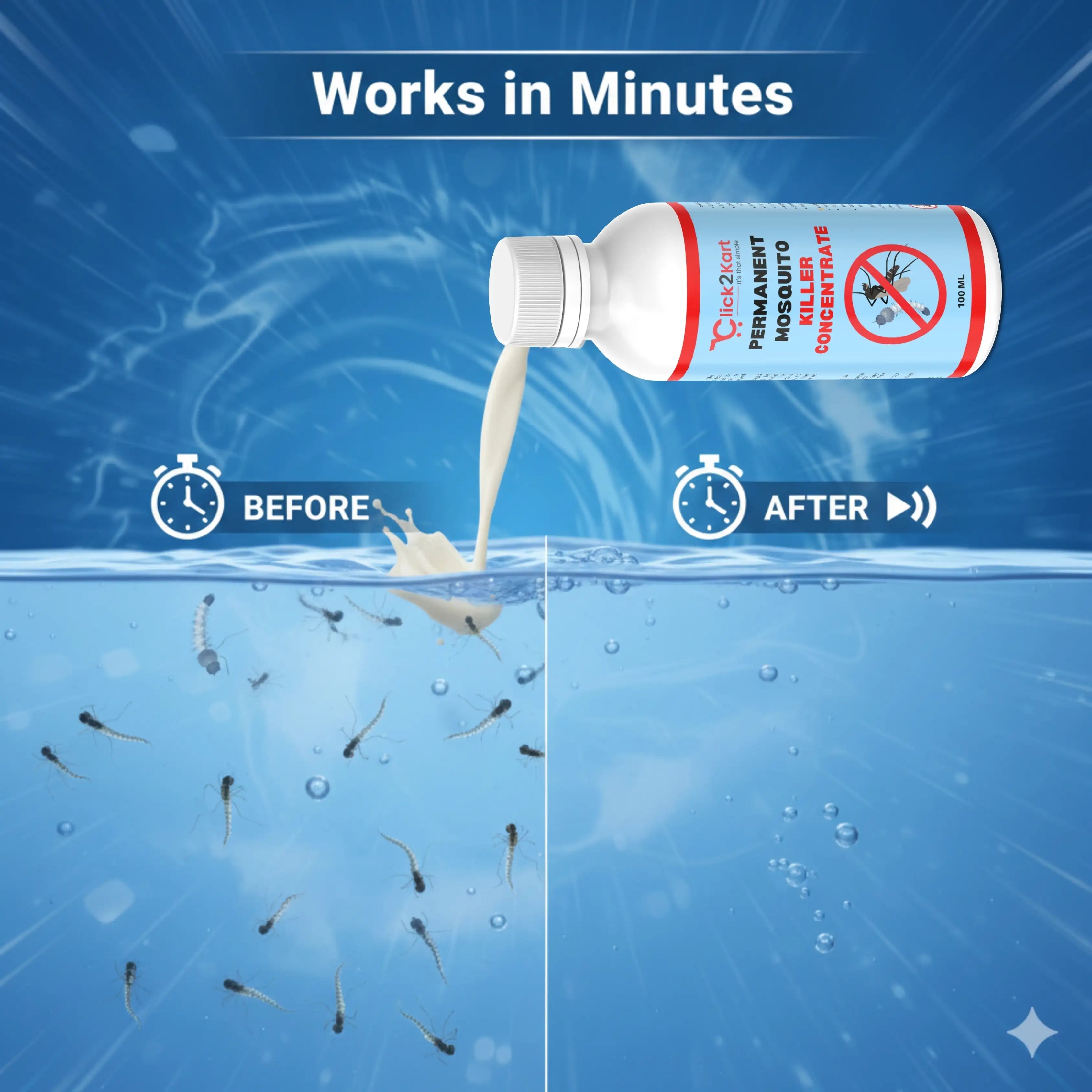 Permanent Mosquito Killer Concentrate | Fast - Acting Larvae & Mosquito Eliminator | Long - Term Home Protection - Dreamzhub