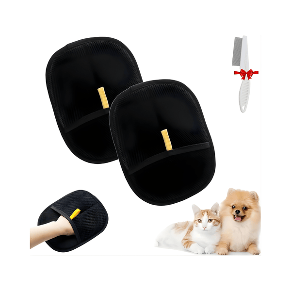 Pet Hair Remover Glove – Gentle Grooming & Shedding Glove for Dogs & Cats