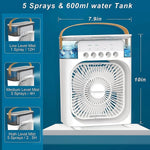 Portable 3 - in - 1 Air Conditioner Fan & Cooler – Instant Cooling for Home & Office - Dreamzhub