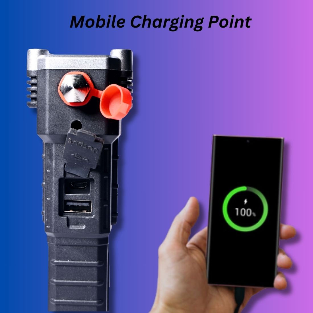 Portable Rechargeable Torch with Powerbank - Dreamzhub