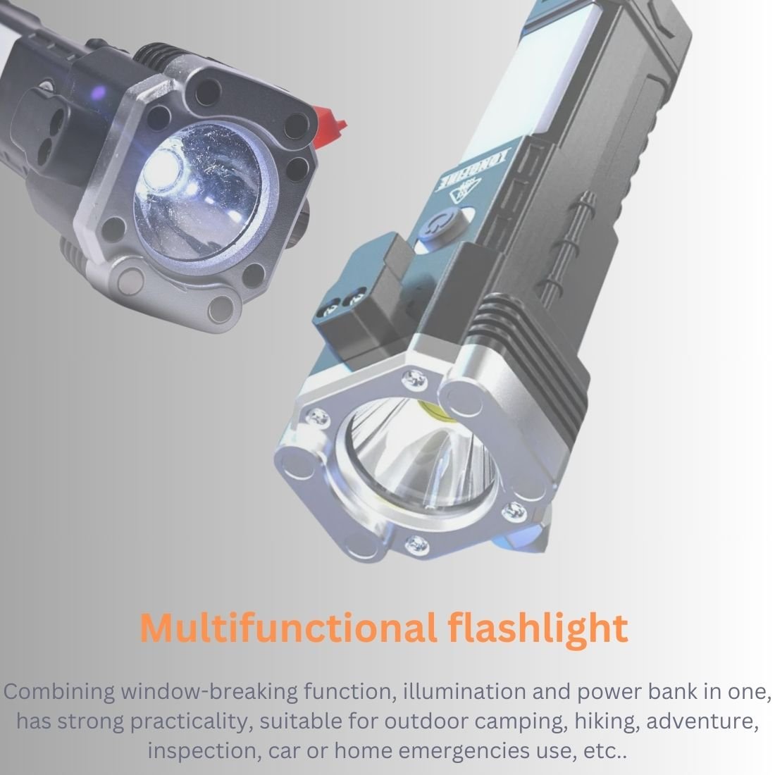 Portable Rechargeable Torch with Powerbank - Dreamzhub