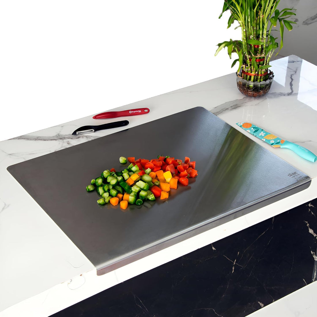 Premium Stainless Steel Chopping Board – Ultra - Durable, Hygienic & Rust - Resistant Cutting Board for Kitchen - Dreamzhub