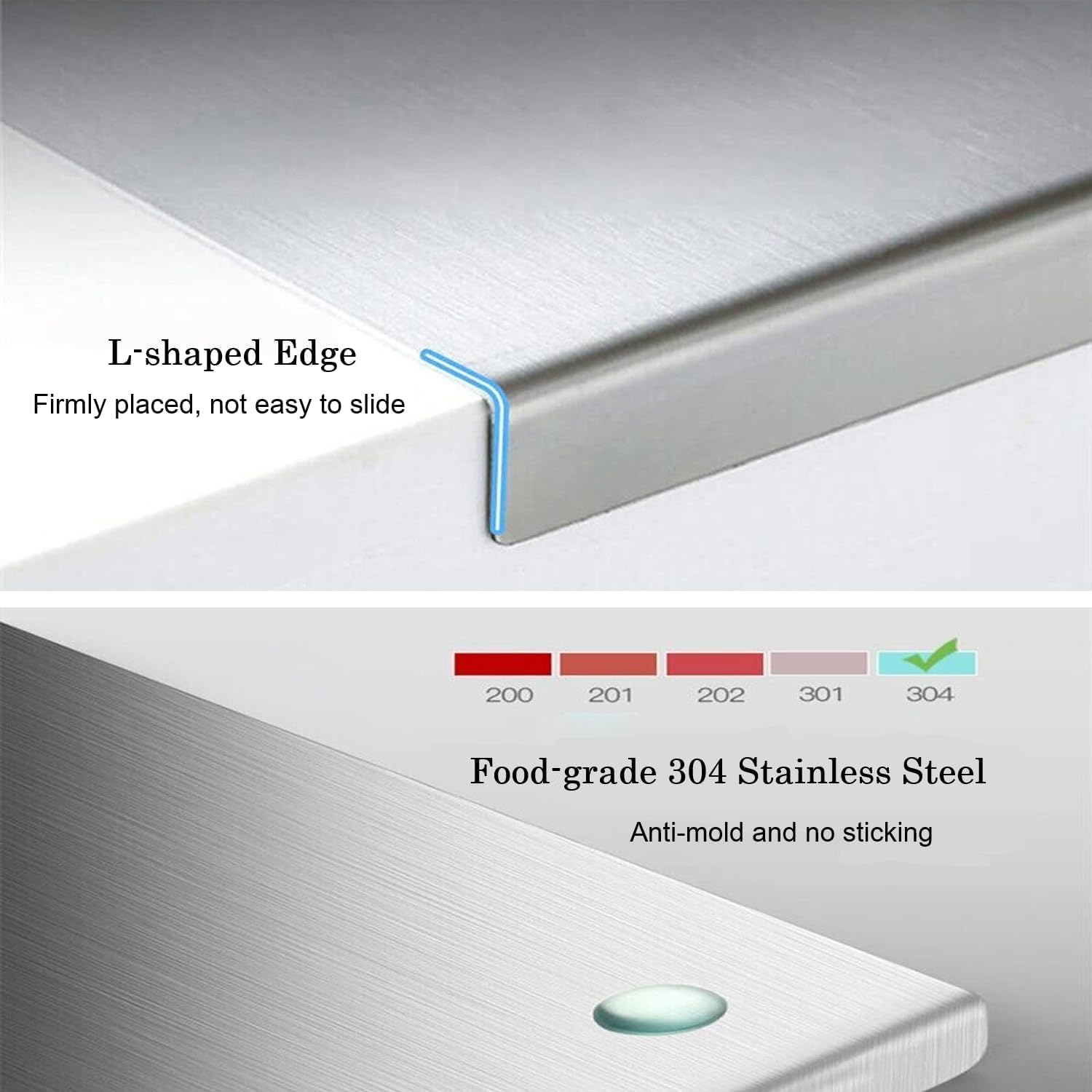 Premium Stainless Steel Chopping Board – Ultra - Durable, Hygienic & Rust - Resistant Cutting Board for Kitchen - Dreamzhub