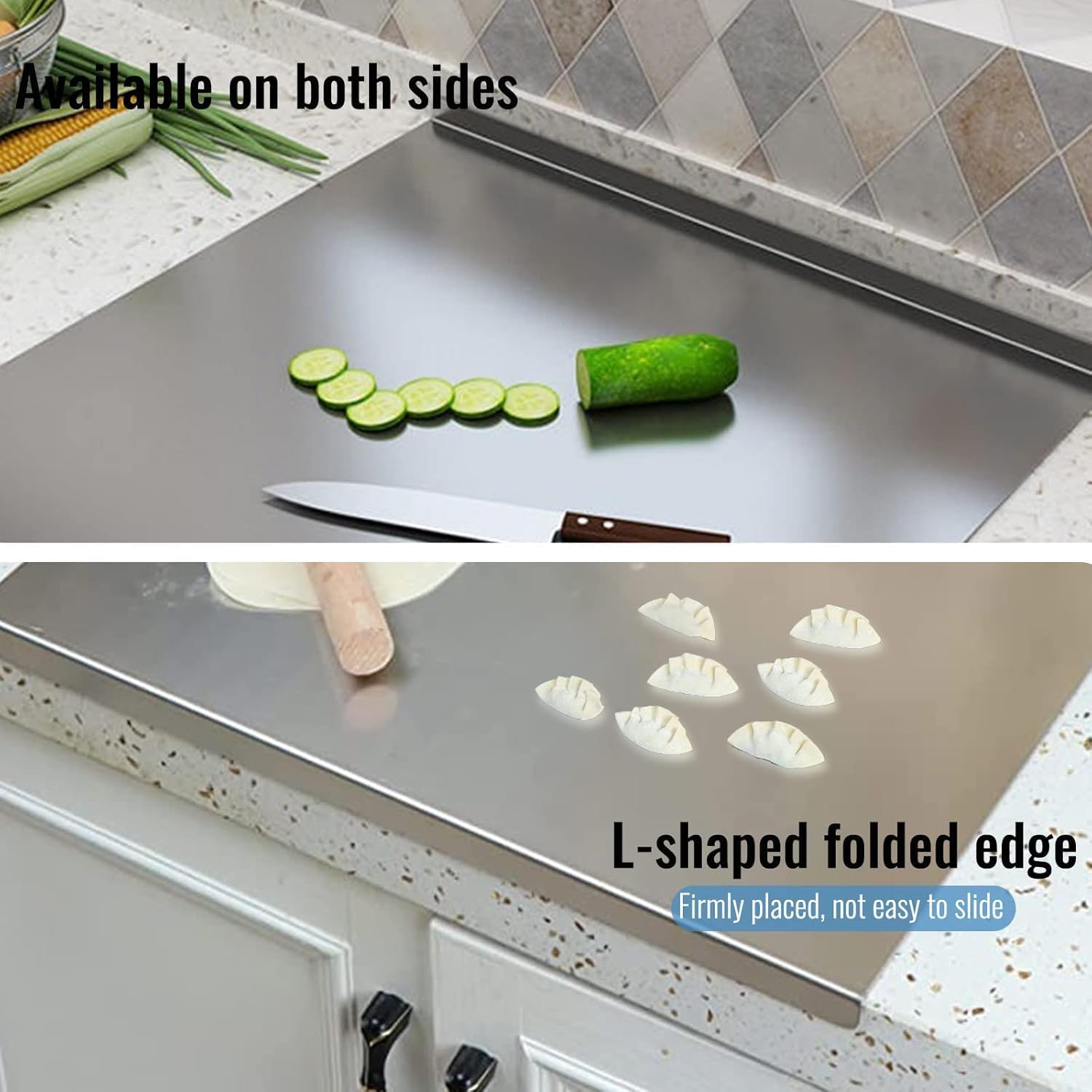 Premium Stainless Steel Chopping Board – Ultra - Durable, Hygienic & Rust - Resistant Cutting Board for Kitchen - Dreamzhub