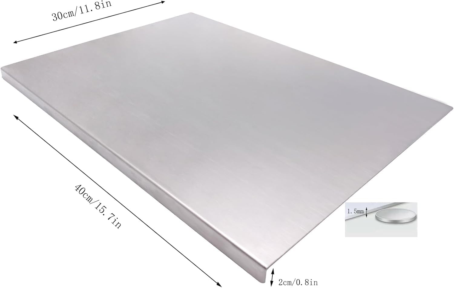 Premium Stainless Steel Chopping Board – Ultra - Durable, Hygienic & Rust - Resistant Cutting Board for Kitchen - Dreamzhub