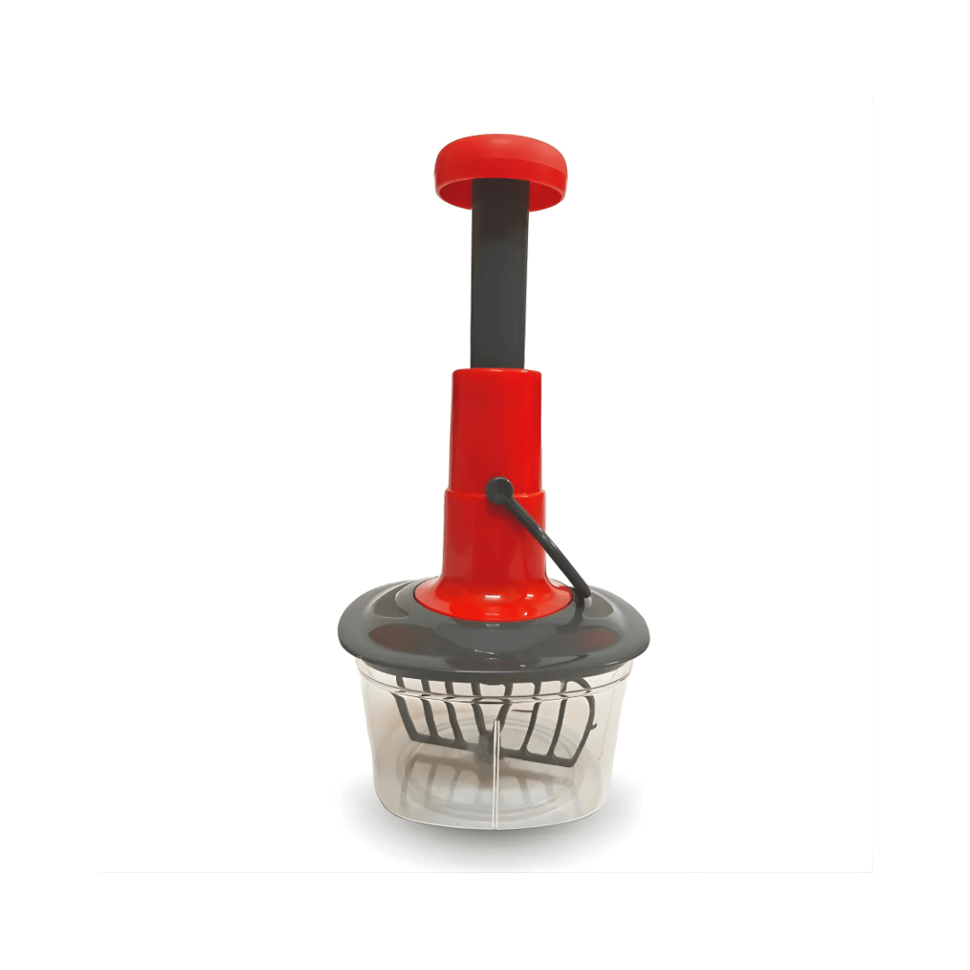 Push Chopper Manual Hand Press Chopper with 3 Sharp Blades – Quick & Effortless Vegetable & Fruit Cutter - Dreamzhub