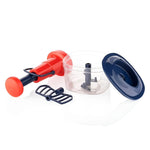 Push Chopper Manual Hand Press Chopper with 3 Sharp Blades – Quick & Effortless Vegetable & Fruit Cutter - Dreamzhub