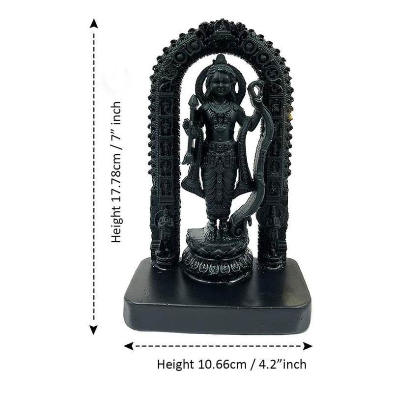Lord Shri Ram Decorative Idol | Premium Black Finish Home & Office Murti