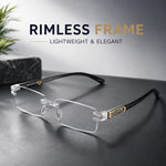 Rimless Adaptive Power Reading Glasses