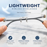 Rimless Adaptive Power Reading Glasses