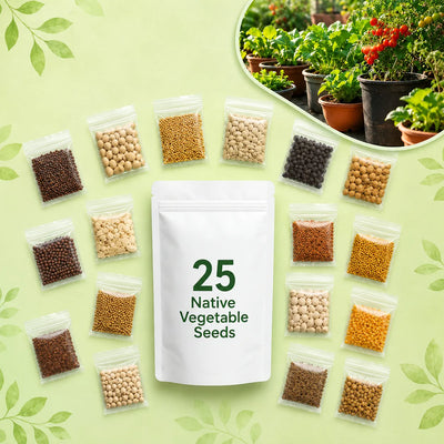Pack of 25 Native Vegetable Seeds For Home Garden
