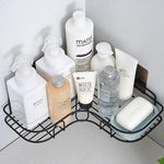 Self - Adhesive Metal Corner Storage Rack | Space - Saving Bathroom & Kitchen Organizer - Dreamzhub
