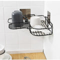 Self - Adhesive Metal Corner Storage Rack | Space - Saving Bathroom & Kitchen Organizer - Dreamzhub