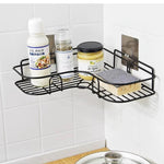 Self - Adhesive Metal Corner Storage Rack | Space - Saving Bathroom & Kitchen Organizer - Dreamzhub