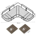 Self - Adhesive Metal Corner Storage Rack | Space - Saving Bathroom & Kitchen Organizer - Dreamzhub