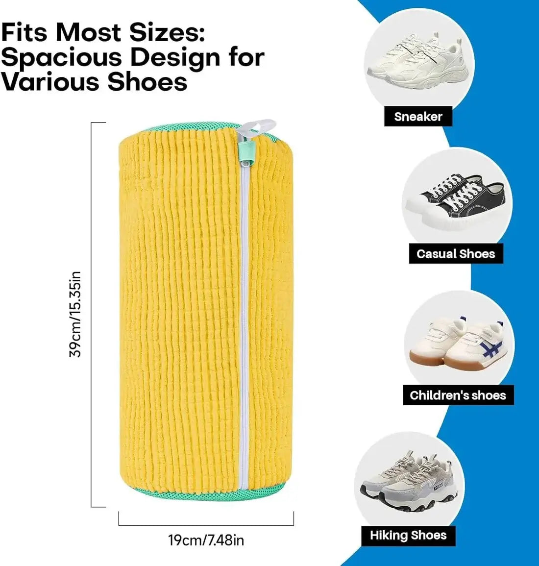 Shoe Washing Machine Bag – Durable Zip Laundry Bag for Cleaning Sneakers, Trainers & Footwear - Dreamzhub