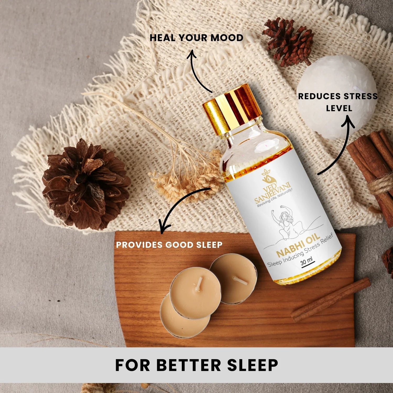 Sleep Inducing Stress Relief Nabhi Oil - Dreamzhub