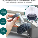 Soap Dispensing Palm Brush | Compact Kitchen Scrubber for Easy Cleaning - Dreamzhub