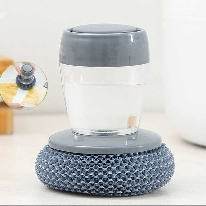 Soap Dispensing Palm Brush | Compact Kitchen Scrubber for Easy Cleaning - Dreamzhub