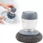 Soap Dispensing Palm Brush | Compact Kitchen Scrubber for Easy Cleaning - Dreamzhub