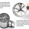 Stainless Steel Flour Sifter – Double - Layer Fine Mesh Baking Sifter with One - Hand Press Crank - Dreamzhub