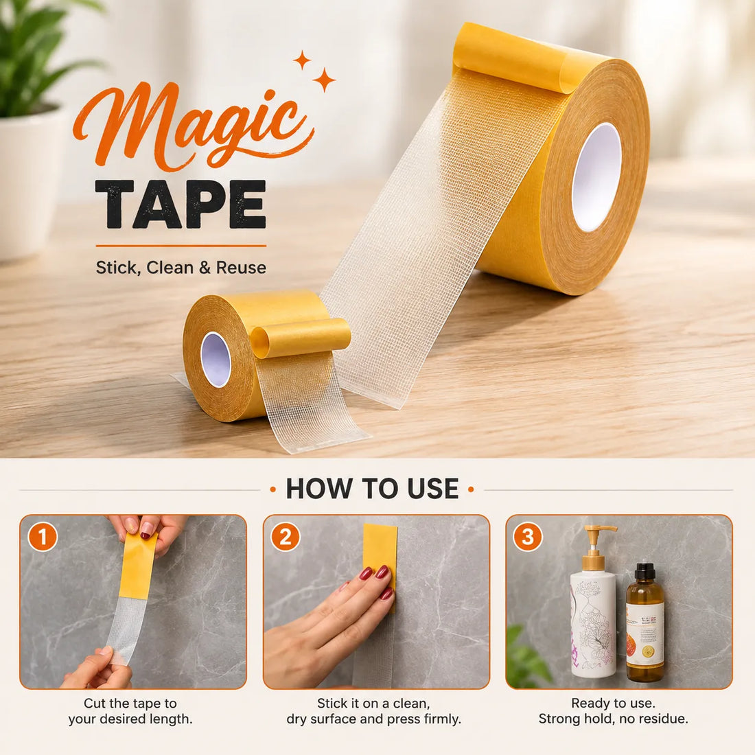 Strong Grip Double-Sided Carpet Tape