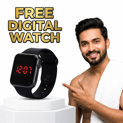 Stylish Golden Trimmer With Free Digital Watch