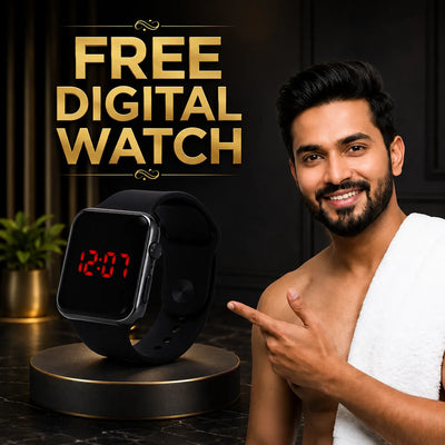 Stylish Golden Trimmer With Free Digital Watch