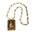 Bageshwar Dham Tulsi Mala | Wooden Hanuman Pendant Spiritual Necklace