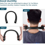USB Charging Battery Operated Portable Rechargeable Personal Neck Fan | Bladeless Neck Cooling Fan with Strong Airflow, Wearable Cooling Fan - Dreamzhub