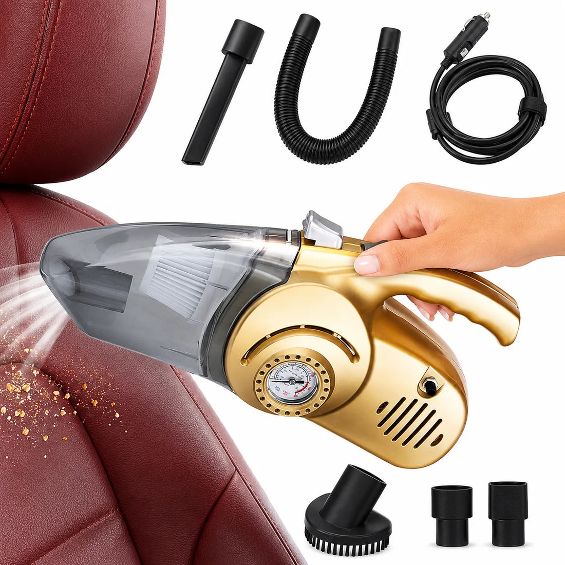 4 in 1 Car Vacuum Cleaner with Tyre Inflator