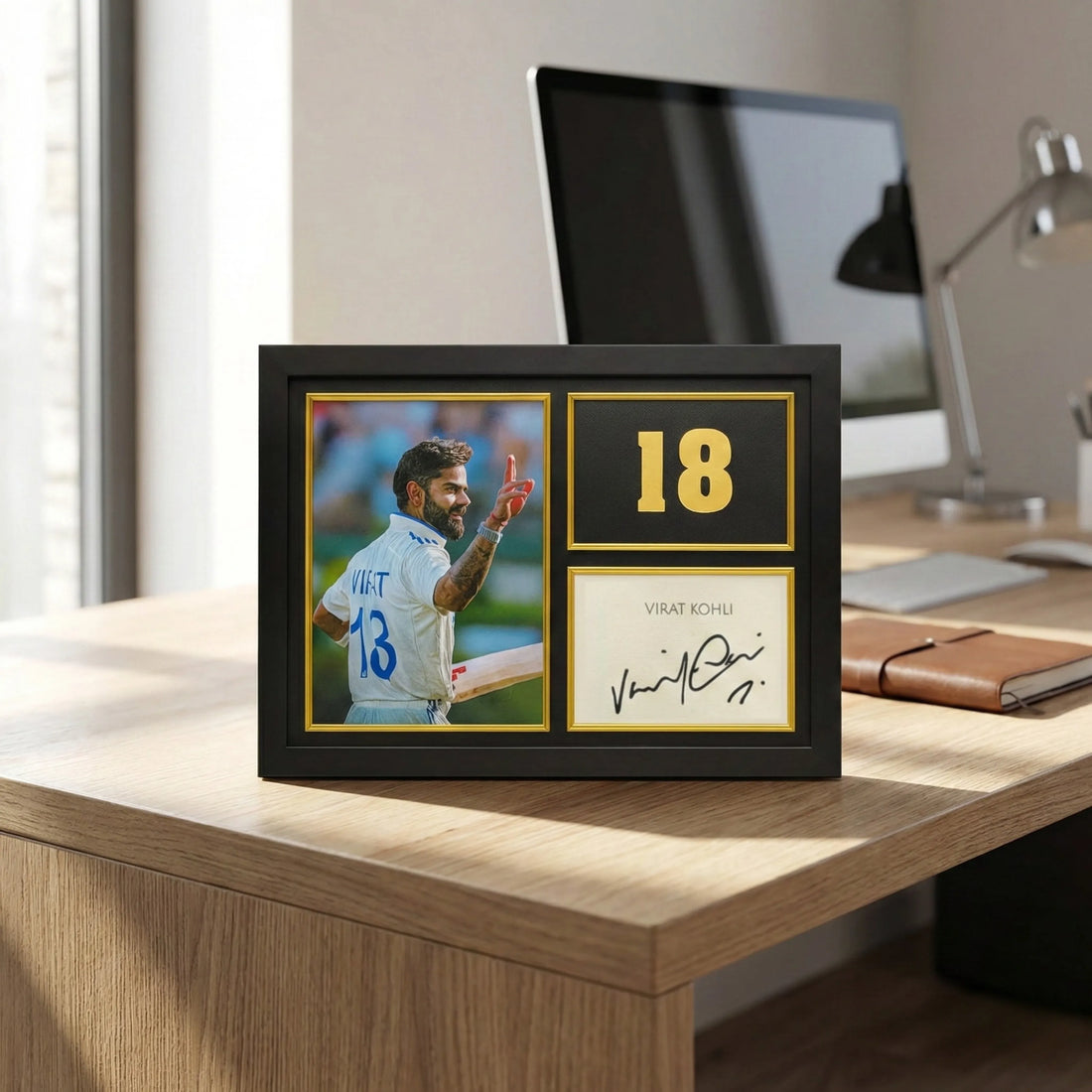 Virat Kohli | Signed Frame Gold Edition – 8 × 12 Inches
