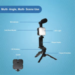 Remote Controlled Smart Video Making Kit with Inbuilt Flood Light + Mic + Tripod