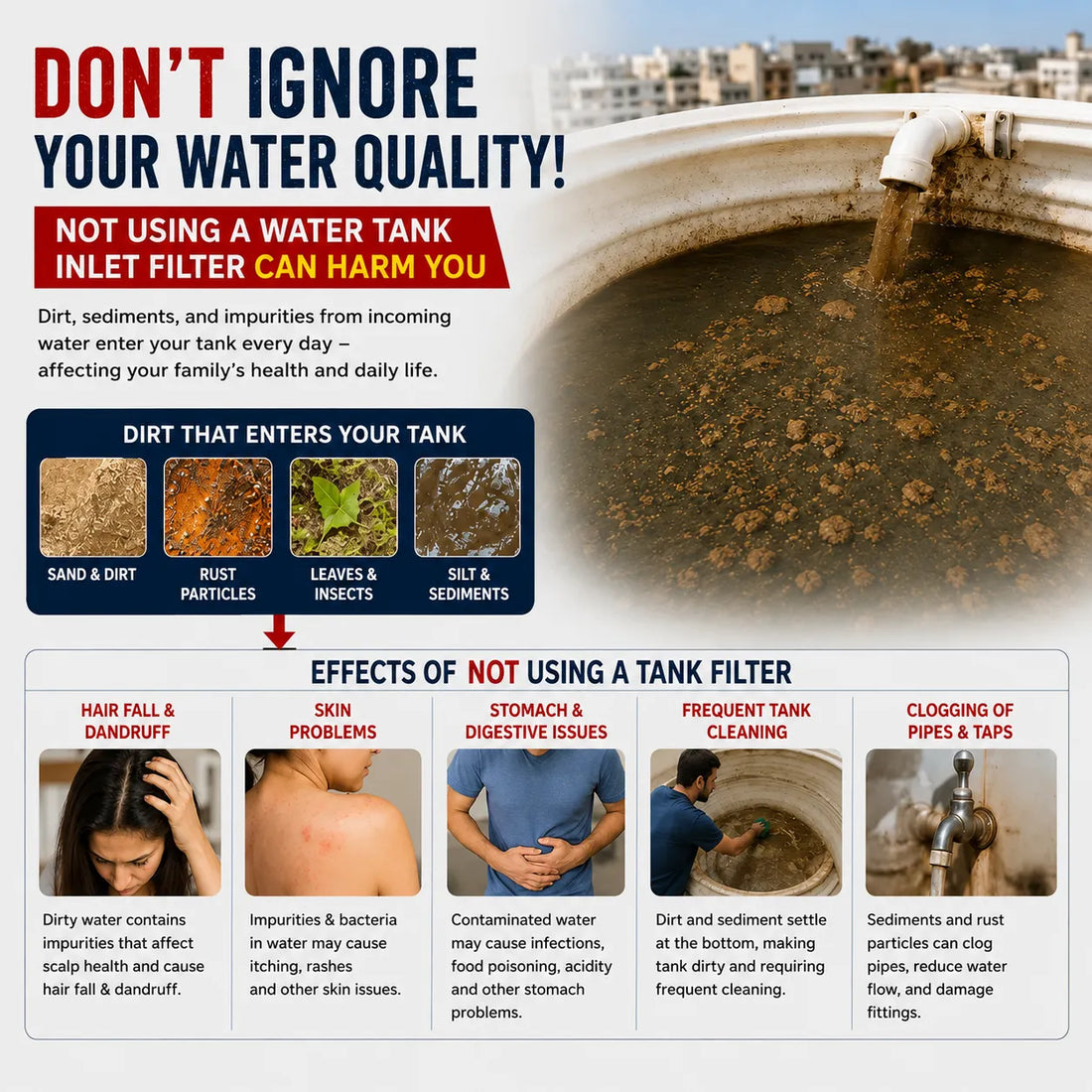 5-Micron Water Tank Sediment Inlet Filter Buy 1 Get 1 FREE